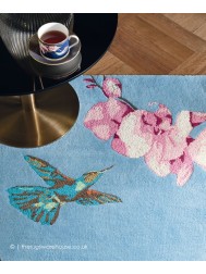 Hummingbird Blue Rug - Thumbnail - 3