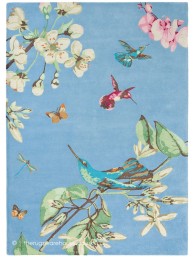 Hummingbird Blue Rug - Thumbnail - 5