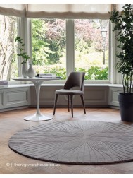 Folia Grey Round Rug - Thumbnail - 2