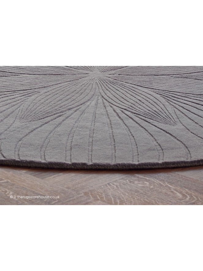 Folia Grey Round Rug - 3