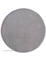 Folia Grey Round Rug - Thumbnail - 5