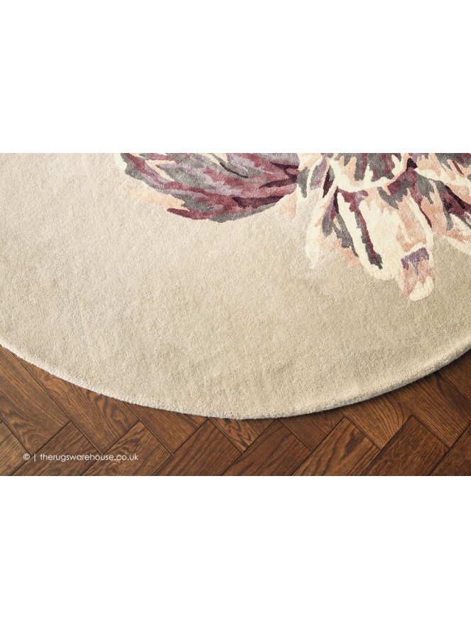 Tranquility Beige Circle Rug - 3