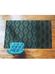 Artdeco Blue Mix Rug - Thumbnail - 2