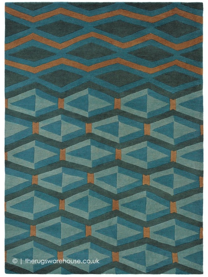 Artdeco Blue Mix Rug - 5