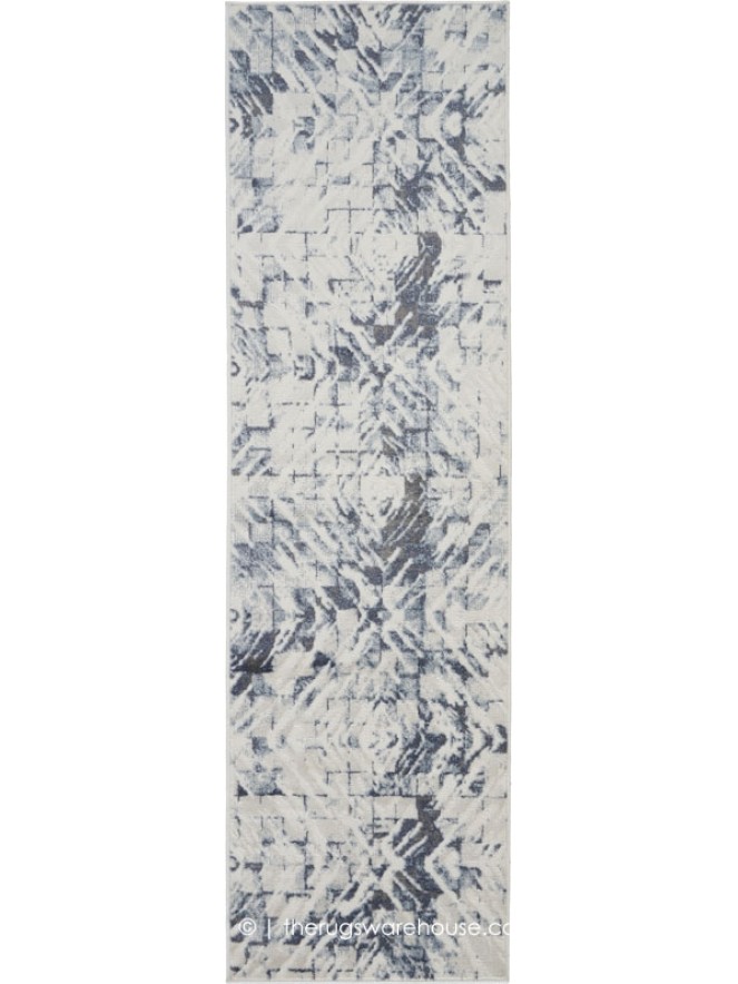 Urban Decor Ivory Blue Runner - 5