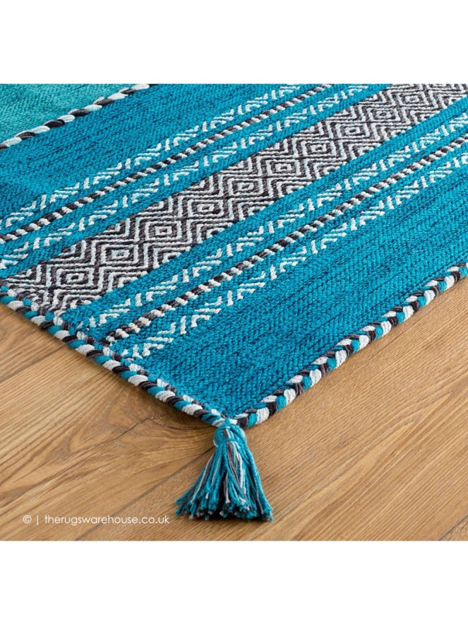 Kelim Teal Rug - 3