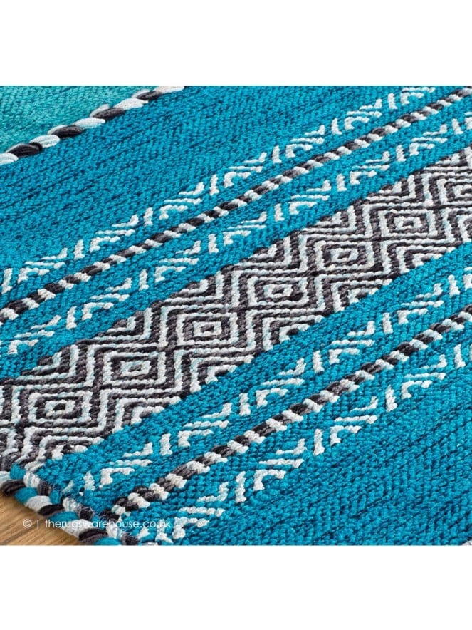 Kelim Teal Rug - 4