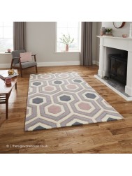 Polaris Grey Rose Rug - Thumbnail - 2