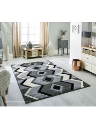 Portland Ethnic Grey Rug - Thumbnail - 2