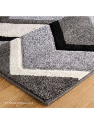 Portland Ethnic Grey Rug - Thumbnail - 3