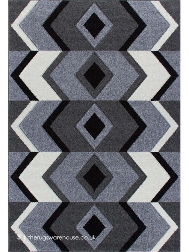 Portland Ethnic Grey Rug - 5