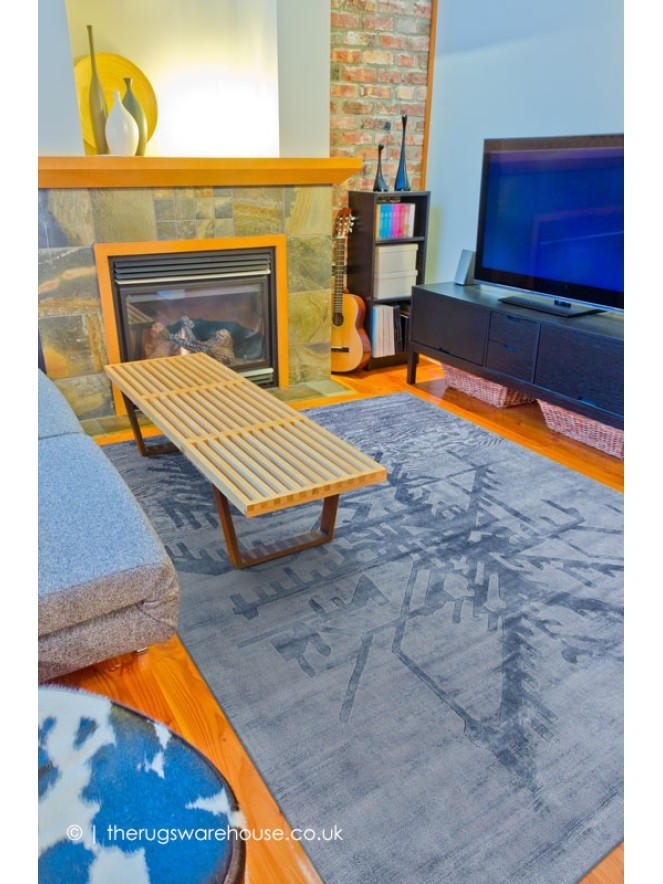 Metropolitan Blue Rug - 2