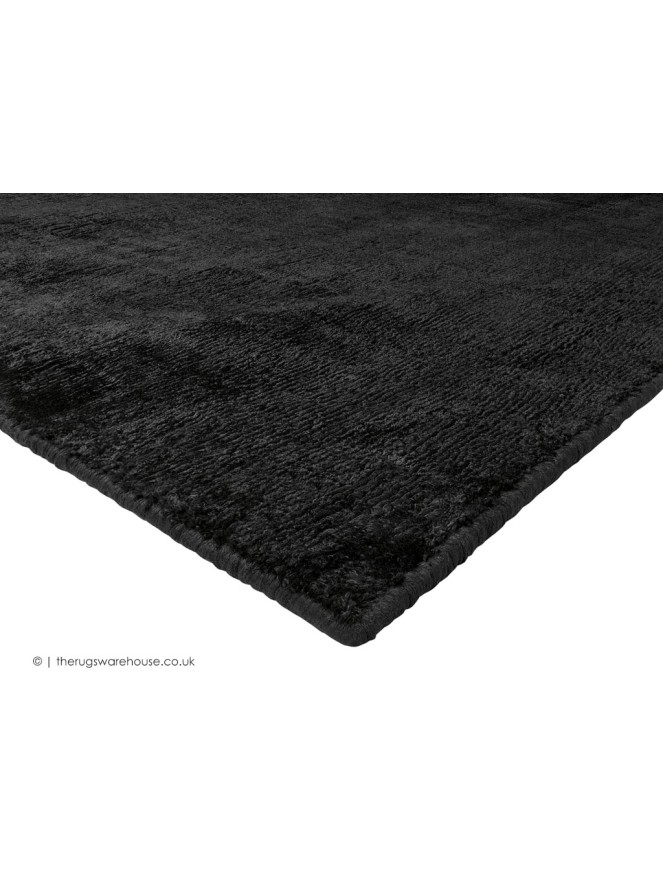 Trendy Shiny Black Rug - 4