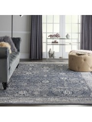 Malta Navy Ivory Rug - Thumbnail - 2