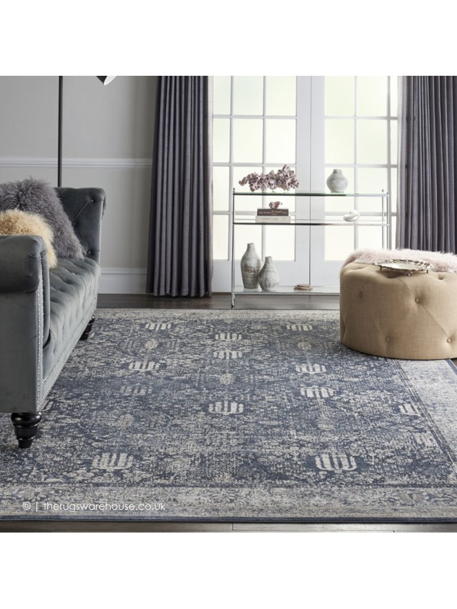 Malta Navy Ivory Rug - 2