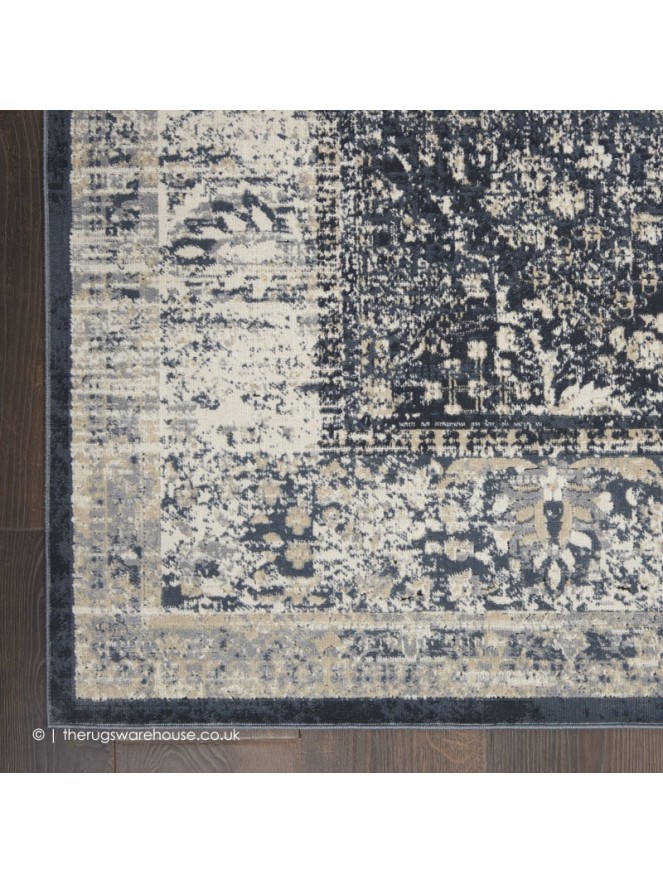 Malta Navy Ivory Rug - 5