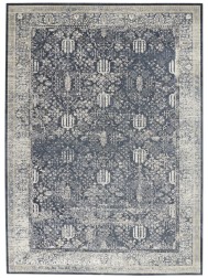 Malta Navy Ivory Rug - Thumbnail - 7