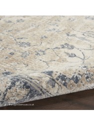 Malta Classic Ivory Blue Rug - Thumbnail - 5