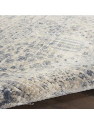 Malta Border Ivory Blue Rug - Thumbnail - 5