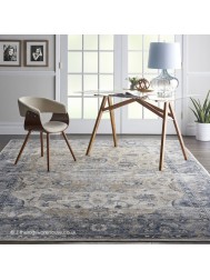 Malta Classic Blue Ivory Rug - Thumbnail - 2