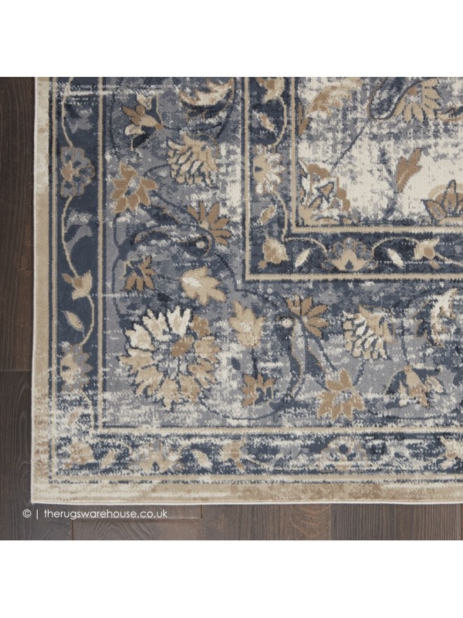 Malta Classic Blue Ivory Rug - 4