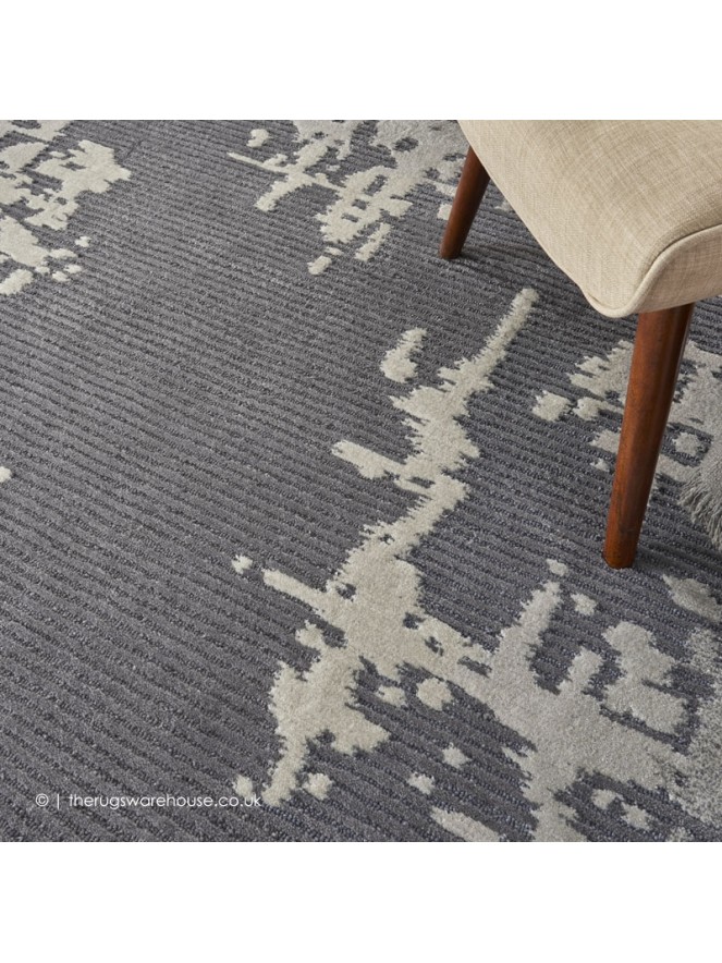 Border Symmetry Grey Rug - 3