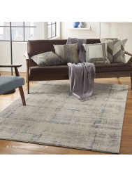 Esta Ivory Blue Rug - Thumbnail - 2