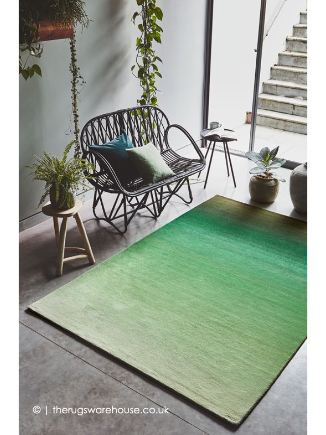 Ombre Green Rug - 2
