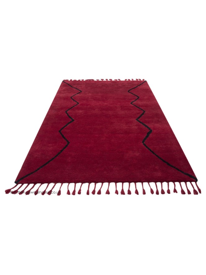 Boujad Tribal Red Rug - 2