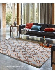 Fine Line Orange Rug - Thumbnail - 2