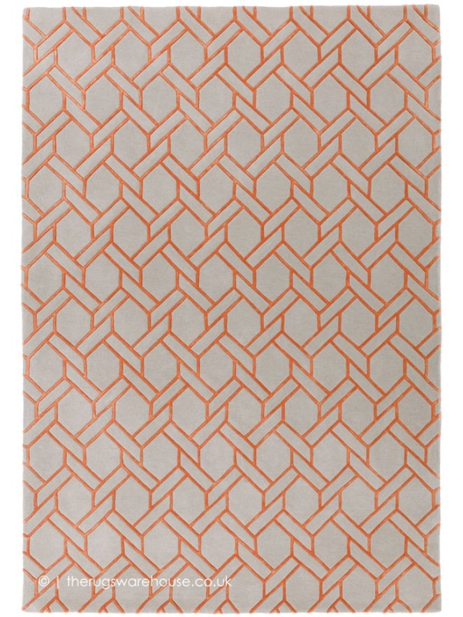 Fine Line Orange Rug - 6