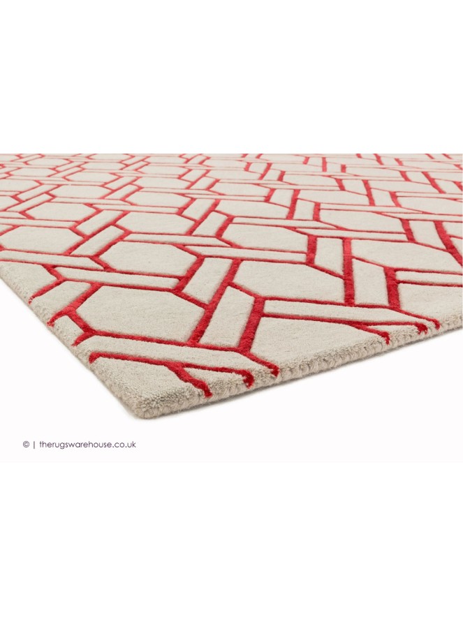 Fine Line Red Rug - 4