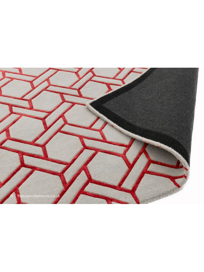 Fine Line Red Rug - 5