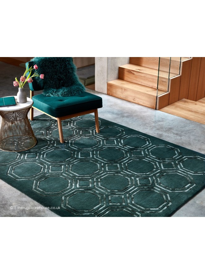 Nexus Octagons Petrol Rug - 2