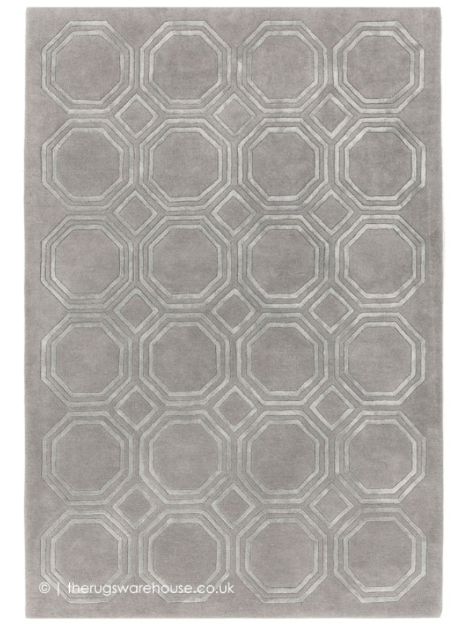 Nexus Octagons Silver Rug - 4