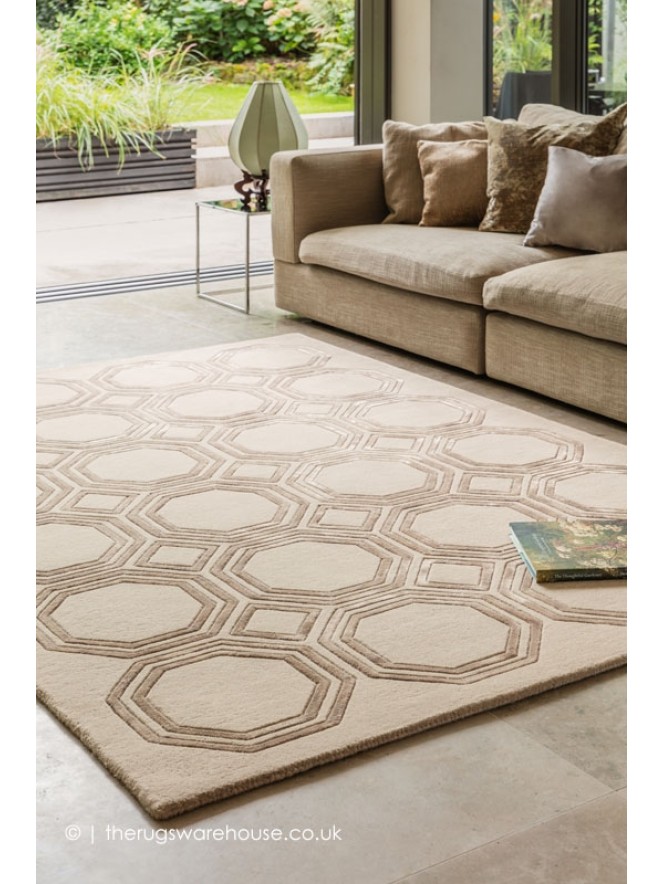 Nexus Octagons Beige Rug - 2