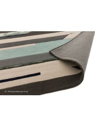 Rhombus Grey Blue Rug - Thumbnail - 5