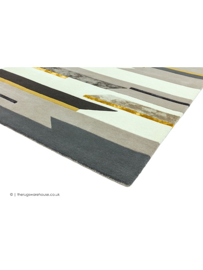 Rhombus Grey Mustard Rug - 3