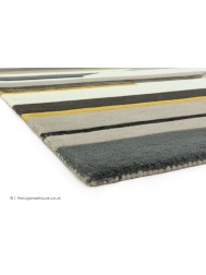 Rhombus Grey Mustard Rug - Thumbnail - 4