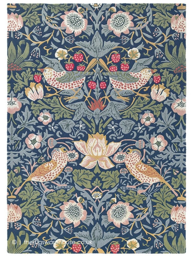 Strawberry Thief Indigo Rug - 5