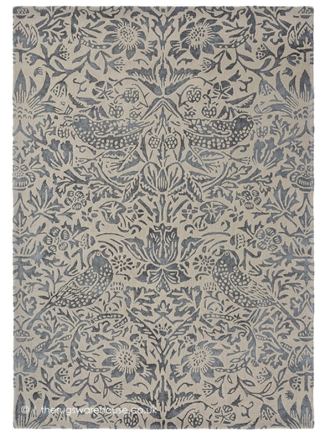 Strawberry Thief Ink Rug - 6