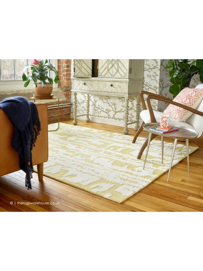 Waterwave Stripe Citron Rug - 2