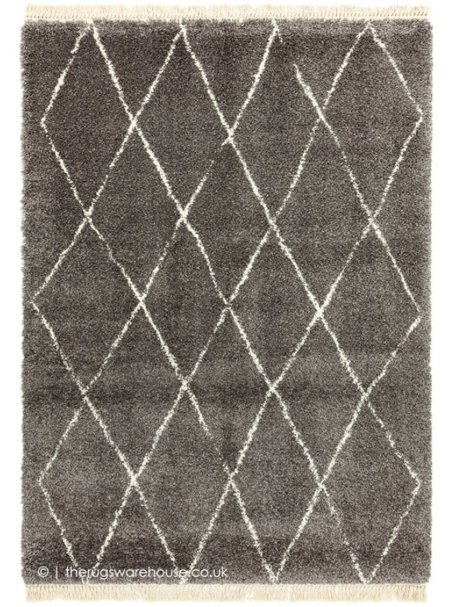 Rocco Diamonds Charcoal Rug - 5