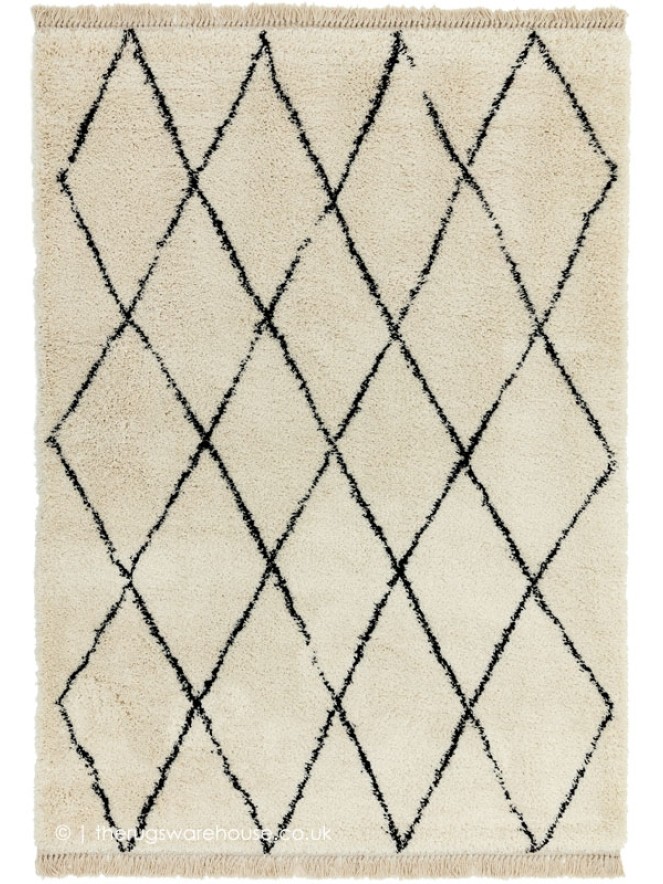 Rocco Diamonds Cream Rug - 5