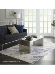 Mia Ivory Blue Rug - Thumbnail - 3