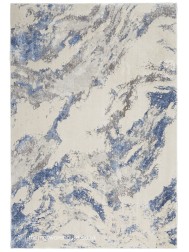 Mia Ivory Blue Rug - Thumbnail - 9