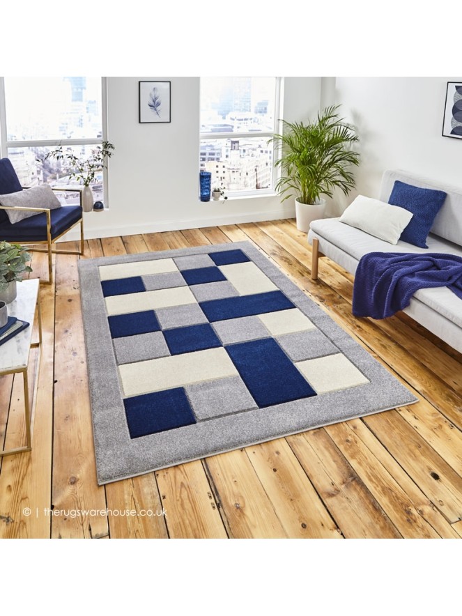 Sutu Grey Navy Rug - 2