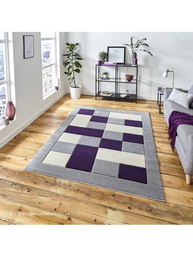 Sutu Grey Purple Rug - 2