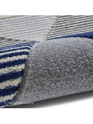 Soma Grey Navy Rug - Thumbnail - 5