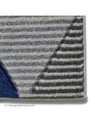 Soma Grey Navy Rug - Thumbnail - 6